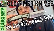 Old Timer Trail Boss Series Fixed Blade Knife with High Carbon D2 Steel