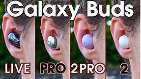 Galaxy Buds 2 PRO vs Buds PRO vs Buds 2 vs Buds LIVE | Samsung's Best Earbuds?