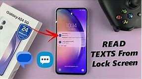 How To Read Text Messages From Lock Screen Of Samsung Galaxy A54 5G
