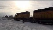 (HD) FULL POWER From STOP! GREAT SOUND! (EMD) SD40-2's