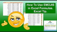 How To Use Emojis In Excel Formulas.