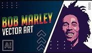 Bob Marley Vector Art Timelapse in Adobe Illustrator
