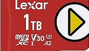 Lexar 1TB PLAY microSDXC Memory Card, UHS-I, C10, U3, V30, A2, Full-HD Video, Up To 160/100 MB/s, Expanded Storage for Nintendo-Switch, Gaming Devices, Smartphones, Tablets (LMSPLAY001T-BNNNU)