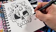 Wormhole Skull Drawing Tutorial