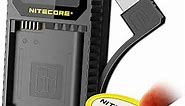 Nitecore UNK2 Dual Port USB Digital Camera Battery Charger for Nikon Batteries EN-EL15, a Nitecore Sticker