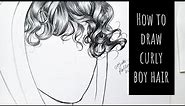 How to draw curly boy hair