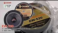 CROWN EW-520 5 Inches 200W 8 Ohms Mini Subwoofer Audio MCV Bass Speaker EW520 EW 520 sub woofer