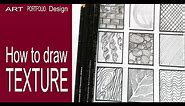 Texture, Visual element of design /textures for graphic design/How to draw textures with pencils.