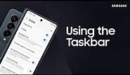 Use the new Z Fold4 Taskbar to easily access your favorite apps | Samsung US