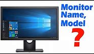 How To Check Monitor Model - Windows 10 - Techgyan