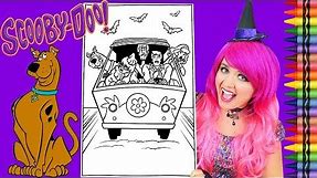 Coloring Scooby Doo & Friends Mystery Machine GIANT Coloring Page Crayola Crayons | KiMMi THE CLOWN