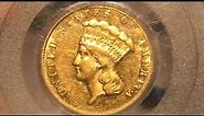 1874 U.S. 3 Dollar Gold Coin • AU 55 • Values, Information, Mintage, History, and More