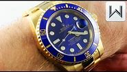 Rolex Submariner (BLUE SUNBURST DIAL) 116618LB Luxury Watch Review
