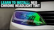 How To Install Neo Chrome Headlight Tint Film "DIY"