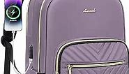 LOVEVOOK Laptop Backpack for Women 17.3 inch,Cute Womens Travel Backpack Purse,Professional Laptop Computer Bag,Waterproof Work Business College Teacher Bag Carry on Backpack with USB Port,Taro Purple