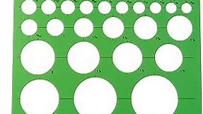 ALVIN Circle Guide Template 8.625" x 11.125" Model TD4000, 46 Circles Template with Many Sizes for Art, Architecture and Drafting 8.625 inches x 11.125 inches x .030 inches