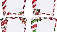 48 Sheets Christmas Stationary Paper 8.5 x 11'' Printer Paper Christmas Letter Paper Writing Paper Holiday Letterhead for Notes Greeting Cards Invitations Office School Printing (Candy)