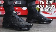 THE BEST ALL BLACK AIR MAX? Nike Air Max Plus Black On Foot Review