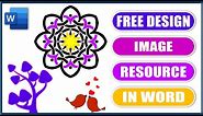 FREE image & graphic design resource in Word | Microsoft Word Tutorials