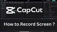 How to record Screen using Capcut