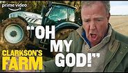 Jeremy Clarkson's Giant Tractor Causing Chaos for 7 Minutes | Clarkson's Farm | The Grand Tour