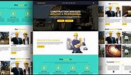 how to create construction website using html css | construction website