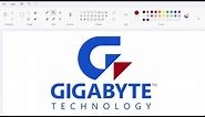 How to draw the Gigabyte Technology logo using MS Paint | How to draw on your computer