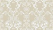 Walls By Me Peel and Stick Beige Damask Basic Removable Wallpaper 2948-2ft x 4ft (61x122cm)