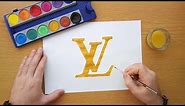 How to draw a Louis Vuitton logo - Comment dessiner un logo Louis Vuitton