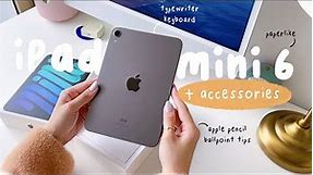 iPad mini 6 unboxing (space gray) + accessories : paperlike, retro typewriter keyboard 📦