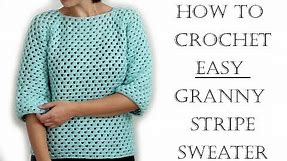 How to Crochet Easy Granny Sweater