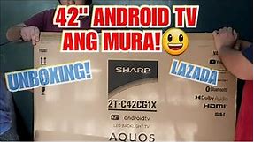 Unboxing LAZADA SHARP ANDROID TV 2T-C42CG1X
