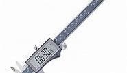 IP54 Grade Digital Caliper, DCLR-0605 0-6" /150mm, Inch/Metric/Fractions Conversion, Stainless Steel, Large LCD Screen