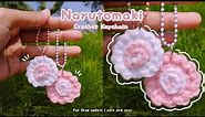 How to crochet narutomaki keychain 🍥 | narutomaki fishcake cute and easy tutorial 🍜