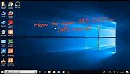 How to open Ms office (Ms word) in windows 10.