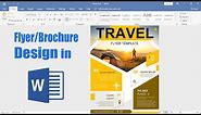 How to Make A Travel Flyer/Brochure In MS Word | Download FREE Templates | Microsoft Word Tutorial