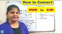 How to convert millimeter to centimeter | Conversion of millimeter into centometer | mm into cm