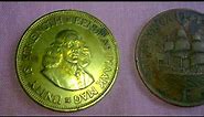 South African old coins of 1 cent of 1963, 1 penny of 1942 & 1/2 penny of 1939