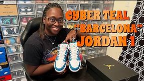 Air Jordan 1 low se Cyber Teal "Barcelona" Unboxing/Review!!!!