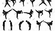 Set Taekwondo Silhouette Vector Boxing Competition Stock Vector (Royalty Free) 2380033717 | Shutterstock