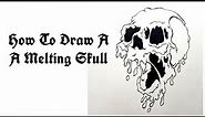 How To Draw A Melting Skull|Silhouette Art|Easy| Assorted Artistry | 2021 |