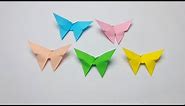 How to origami butterfly making instruction with square or sticky notes - Paper butterflies