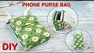 DIY PHONE PURSE BAG/ mini crossbody bag / sewing tutorial [Tendersmile Handmade]