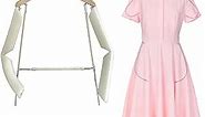 Metal Body Shape Clothing Display Hangers with Adjustable Waist and Arms, Female Mannequin Torso for Retail Boutique Photography Show, Fashionable Dress Form to Hang Coat Jackets Sweater Tops
