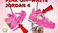 How to Make Pink Off-White Jordan Retro 4s || Full Custom