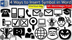 4 Different Ways to Insert Symbol in Word Using Shortcut Key