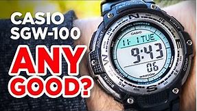 #CASIO SGW-100 OUTGEAR WATCH - Is this DIGITAL COMPASS and THERMOMETER equipped WATCH any good?