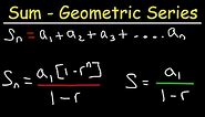 How To Derive The Sum Formula of a Geometric Series