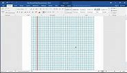 How to Get Graph Paper in Word