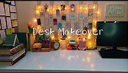 Aesthetic desk Makeover + Study room tour ✨ UPSC Aspirant | Productive desk setup